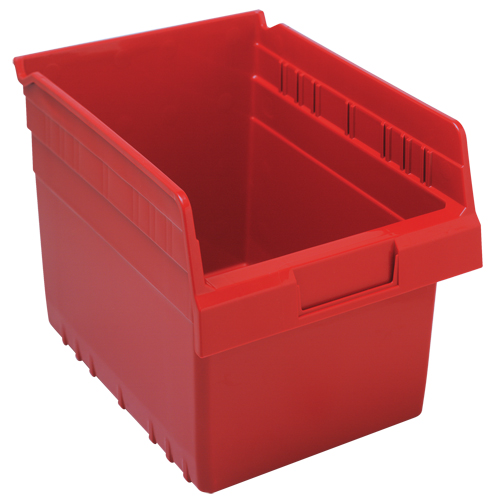Store-Max Shelf Bins, 8-3/8" W x 8" H x 11-5/8" D, Red, 44 lbs. Capacity Infinity Industrial Services Inc.