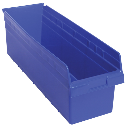 Store-Max Shelf Bins, 8-3/8" W x 8" H x 23-5/8" D, Blue, 68 lbs. Capacity Infinity Industrial Services Inc.