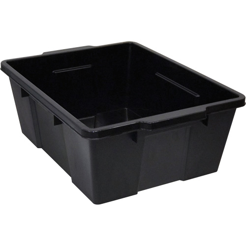 Contenant avec loquets en plastique,  la x 21" p x 7,75" h, Noir Infinity Industrial Services Inc.