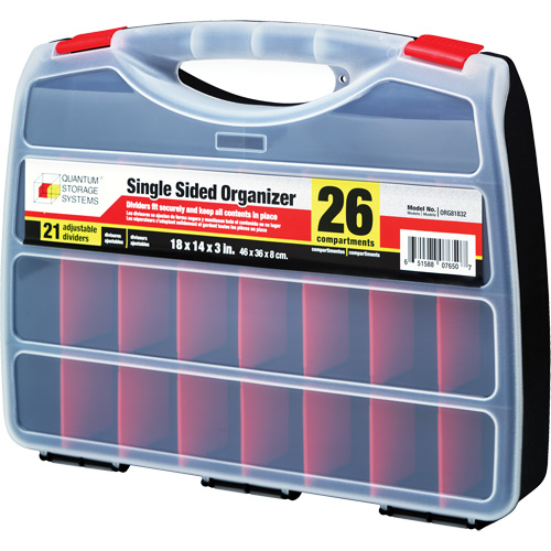 Plastic Compartment Box, 14" W x 18" D x 3" H, 26 Compartments Infinity Industrial Services Inc.