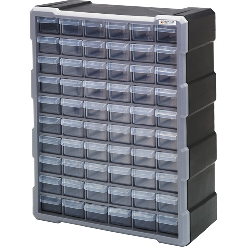 Drawer Cabinet, Plastic, 60 Drawers, 15" x 6-1/4" x 18-3/4", Black Infinity Industrial Services Inc.