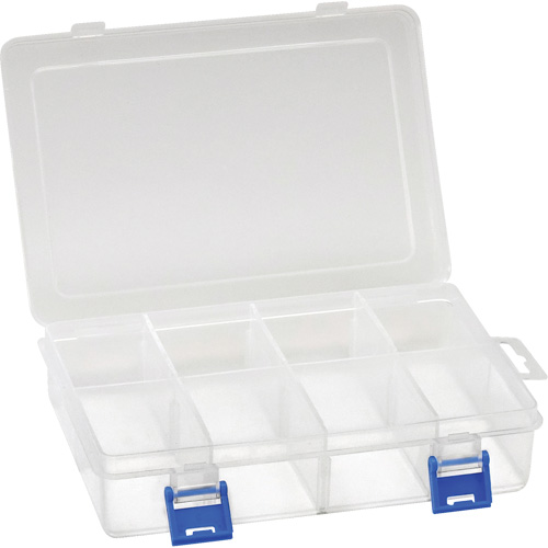 Boîte &agrave; compartiments en plastique, 5,5" la x 7,75" p x 1,75" h, 8 compartiments Infinity Industrial Services Inc.