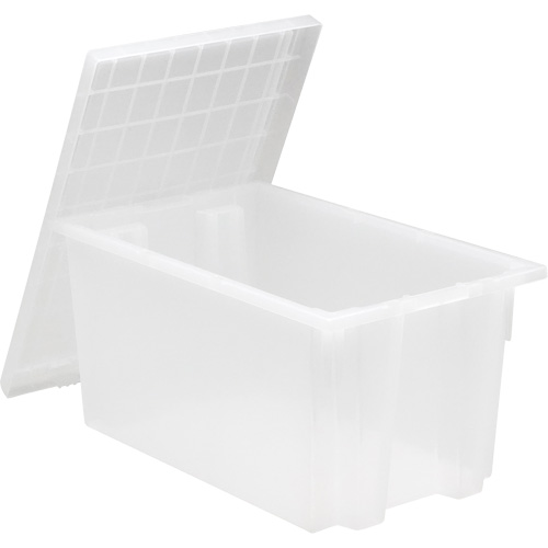 Heavy-Duty Stack & Nest Tote, 8" x 13.5" x 19.5", Clear Infinity Industrial Services Inc.