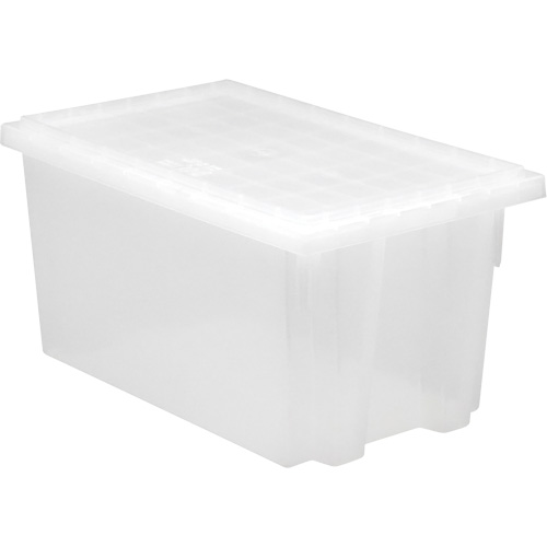 Heavy-Duty Stack & Nest Tote, 8" x 13.5" x 19.5", Clear Infinity Industrial Services Inc.