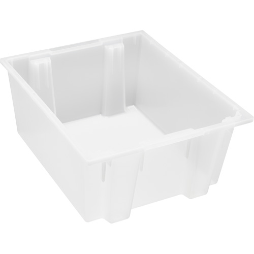 Heavy-Duty Stack & Nest Tote, 10" x 19.5" x 23.5", Clear Infinity Industrial Services Inc.