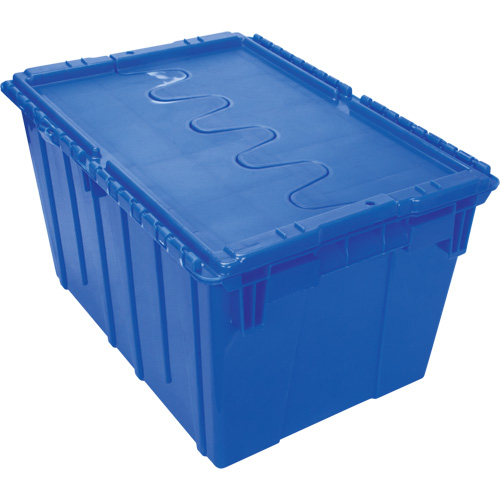 Contenant de distribution en plastique avec dessus basculant, 21,65" x 15,5" x 12,5", Bleu Infinity Industrial Services Inc.