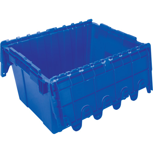 Contenant de distribution en plastique avec dessus basculant, 21,65" x 15,5" x 12,5", Bleu Infinity Industrial Services Inc.
