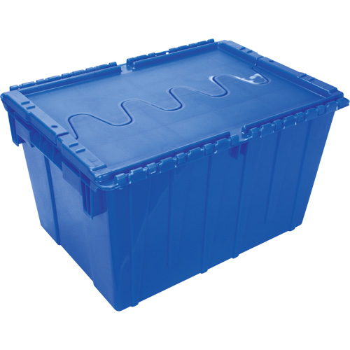 Contenant de distribution en plastique avec dessus basculant, 21,65" x 15,5" x 12,5", Bleu Infinity Industrial Services Inc.