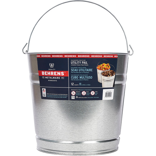 Seau, Acier galvanis&eacute;, 11 L Infinity Industrial Services Inc.