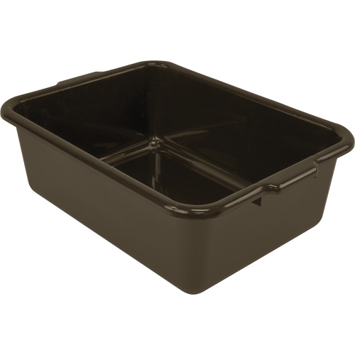 All-Purpose Flat-Bottom Storage Tub, 7" H x 15" D x 21" L, Plastic, Brown Infinity Industrial Services Inc.