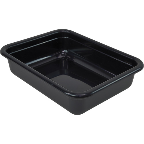 All-Purpose Flat-Bottom Storage Tub, 5" H x 17" D x 22" L, Plastic, Black Infinity Industrial Services Inc.