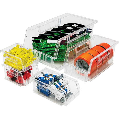 Bacs tr&egrave;s transparents Ultra, 5-1/2" la, 5" h x 10-7/8" p, Transparent Infinity Industrial Services Inc.