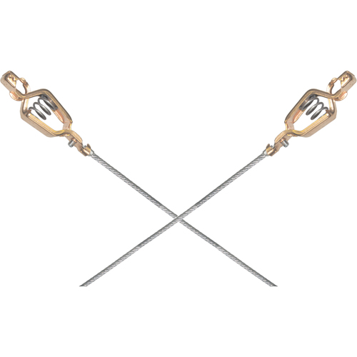 Assemblages l&eacute;gers de cables de masse et de mise &agrave; la terre - Deux pinces crocodiles Infinity Industrial Services Inc.