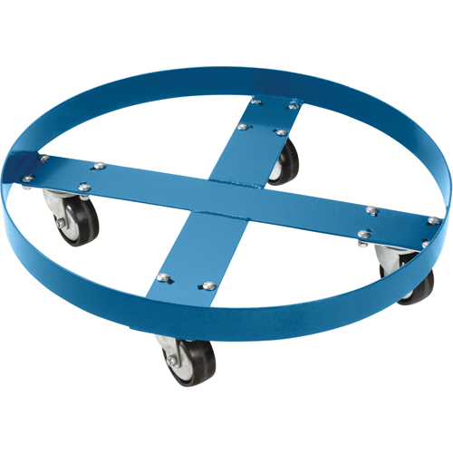 Drum Dolly, Steel, 750 lbs. Capacity, 24" Diameter, Polyolefin Casters Infinity Industrial Services Inc.