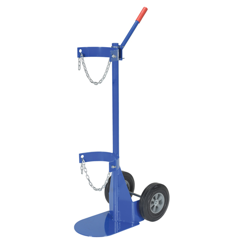 Gas Cylinder Cart, Rubber Wheels, 12" W x 15-1/2" L Base, 500 lbs. Infinity Industrial Services Inc.