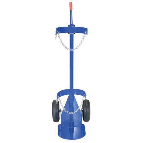 Gas Cylinder Cart, Pneumatic Wheels, 12" W x 15-1/2" L Base, 500 lbs. Infinity Industrial Services Inc.