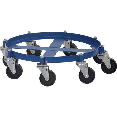 Octagon Drum Dolly, Steel, 2000 lbs. Capacity, 27-1/16" Diameter, Cast Iron Casters Infinity Industrial Services Inc.