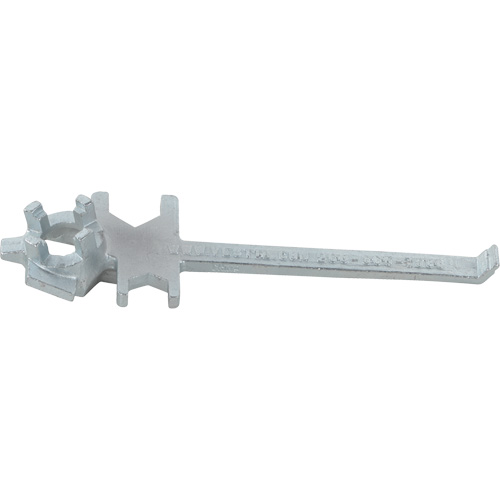 Single Ended Specialty Bung Nut Wrench, 1-1/2" Opening, 7-1/2" Handle, Zinc Cast Steel Infinity Industrial Services Inc.