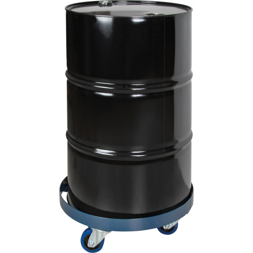 Drum Dolly, Steel, 1400 lbs. Capacity, 24" Diameter, Blue Elastic Casters Infinity Industrial Services Inc.