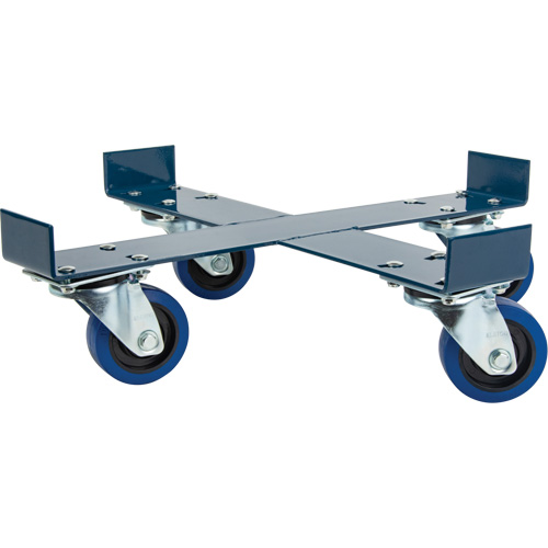 Drum Dolly, Steel, 1400 lbs. Capacity, 24" Diameter, Blue Elastic Casters Infinity Industrial Services Inc.