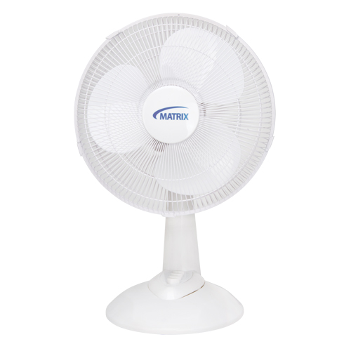 Oscillating Desk Fan with Push Buttons, 12" Diameter, 3 Speeds Infinity Industrial Services Inc.