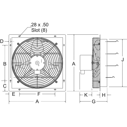 Ventilateurs d'&eacute;vacuation &agrave; volets Infinity Industrial Services Inc.