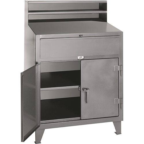 Pupitres d'atelier a/armoire, 36" la x 28" p x 54" h, Gris Infinity Industrial Services Inc.