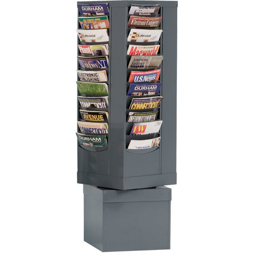 Porte-documents, Rotatif, 44 fentes, Acier, 14-1/8" la x 14-1/8" p x 48-1/2" h Infinity Industrial Services Inc.