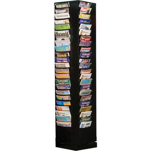 Porte-documents, Rotatif, 92 fentes, Acier, 14-1/8" la x 14-1/8" p x 68-3/8" h Infinity Industrial Services Inc.