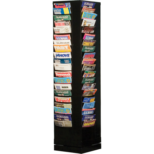 Porte-documents, Rotatif, 80 fentes, Acier, 14-1/8" la x 14-1/8" p x 60-7/8" h Infinity Industrial Services Inc.