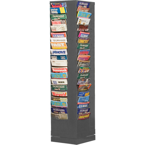 Porte-documents, Rotatif, 80 fentes, Acier, 14-1/8" la x 14-1/8" p x 60-7/8" h Infinity Industrial Services Inc.