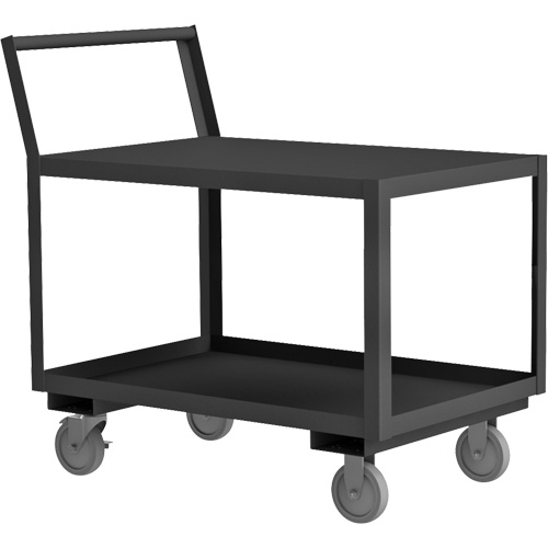 Chariot de service avec surface surbaiss&eacute;e, 2 niveaux, 18-1/4" la x 33" p x 37-1/2" h, 1200 lb Cap Infinity Industrial Services Inc.
