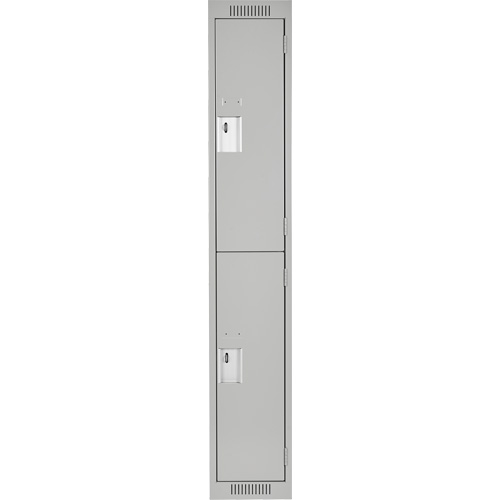 Casiers Clean Line, 2 niveaux, 12" x 18" x 72", Acier, Gris, Rivet (assembl&eacute;) Infinity Industrial Services Inc.