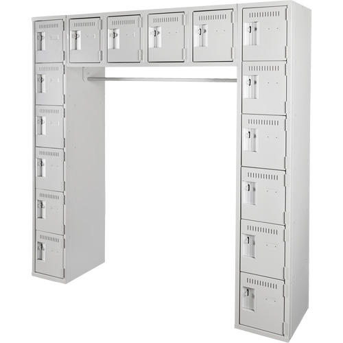 Assembled Archettes Clean Line Economy Lockers, 16 -tier, Bank of 3, 18" x 72" x 12", Steel Infinity Industrial Services Inc.