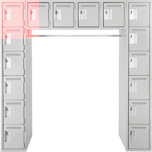 Assembled Archettes Clean Line Economy Lockers, 16 -tier, Bank of 3, 18" x 72" x 12", Steel Infinity Industrial Services Inc.