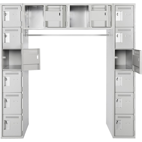 Assembled Archettes Clean Line Economy Lockers, 16 -tier, Bank of 3, 18" x 72" x 12", Steel Infinity Industrial Services Inc.