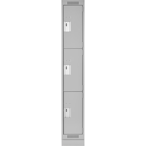 Casiers Clean Line, 3 niveaux, 12" x 18" x 76", Acier, Gris, Rivet (assembl&eacute;) Infinity Industrial Services Inc.