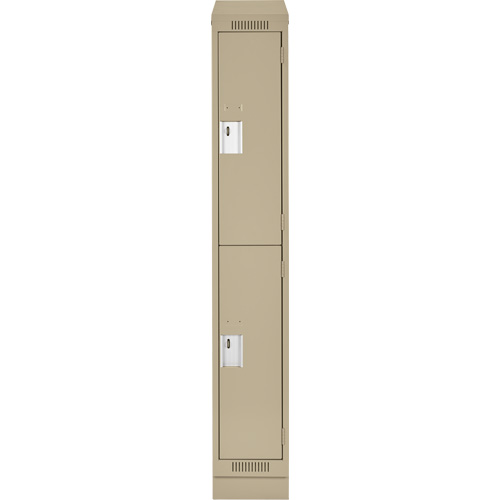 Casiers Clean Line, 2 niveaux, 12" x 18" x 82", Acier, Beige, Rivet (assembl&eacute;) Infinity Industrial Services Inc.