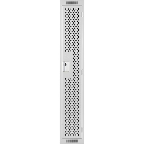 Clean Line Lockers, 12" x 15" x 72", Steel, Grey, Rivet (Assembled), Perforated Infinity Industrial Services Inc.