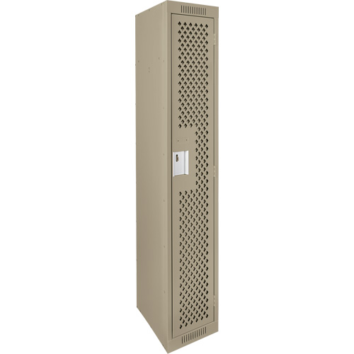 Clean Line Lockers, 12" x 15" x 72", Steel, Beige, Rivet (Assembled), Perforated Infinity Industrial Services Inc.