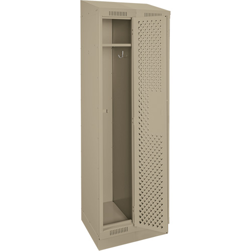 Clean Line Lockers, Bank of 2, 24" x 18" x 82", Steel, Beige, Rivet (Assembled), Perforated Infinity Industrial Services Inc.