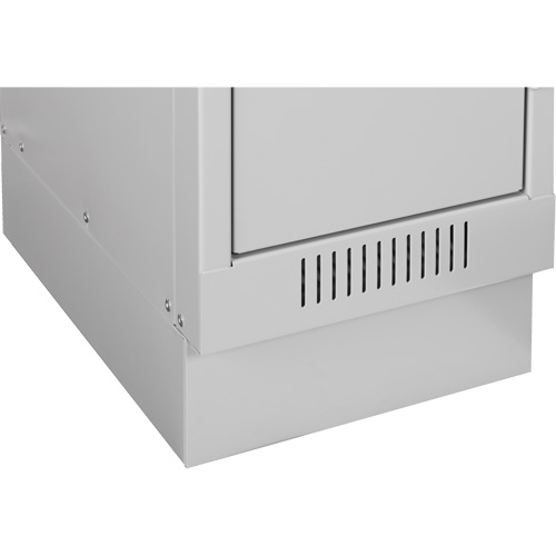 Clean Line Economy Lockers Recessed Base, 1 Banks, 4" H x 12" W x 18" D, Grey, Steel Infinity Industrial Services Inc.