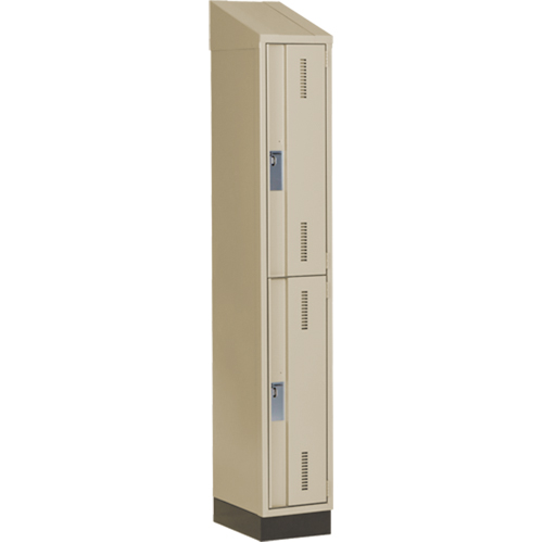 Concorde Heavy-Duty Lockers, 2 -tier, 12" x 18" x 82", Steel, Beige, Welded (Assembled) Infinity Industrial Services Inc.