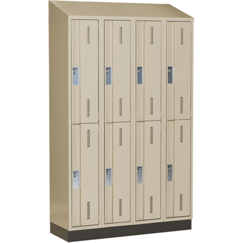 Concorde Heavy-Duty Lockers, 2 -tier, Bank of 4, 48" x 18" x 82", Steel, Beige, Welded (Assembled) Infinity Industrial Services Inc.