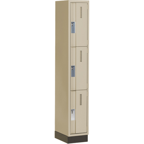 Casiers robustes Concorde, 3 niveaux, 12" x 18" x 76", Acier, Beige, Soud&eacute; (assembl&eacute;) Infinity Industrial Services Inc.