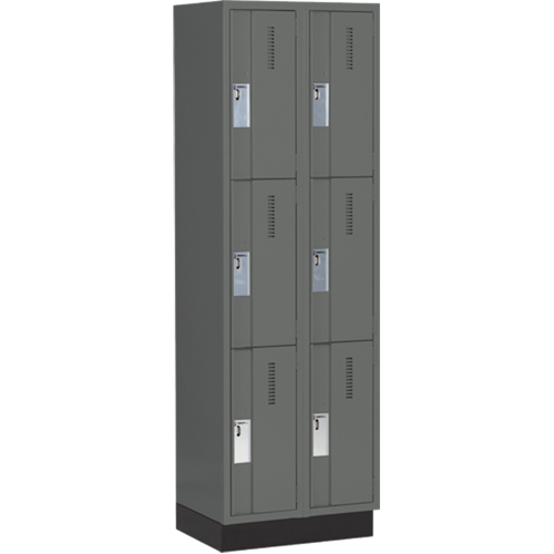 Casiers robustes Concorde, 3 niveaux, Bloc de 2, 24" x 18" x 76", Acier, Charbon, Soud&eacute; (assembl&eacute;) Infinity Industrial Services Inc.