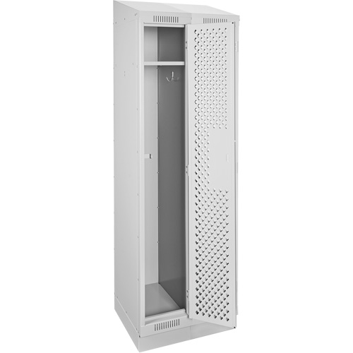 Clean Line Lockers, Bank of 2, 24" x 18" x 82", Steel, Grey, Rivet (Assembled), Perforated Infinity Industrial Services Inc.