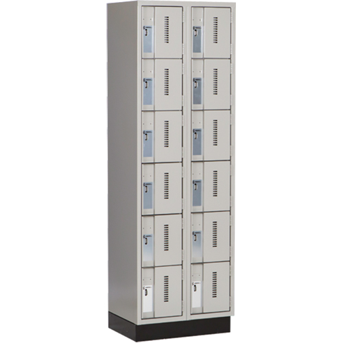 Casiers robustes Concorde, 6 niveaux, Bloc de 2, 24" x 18" x 76", Acier, Gris, Soud&eacute; (assembl&eacute;) Infinity Industrial Services Inc.