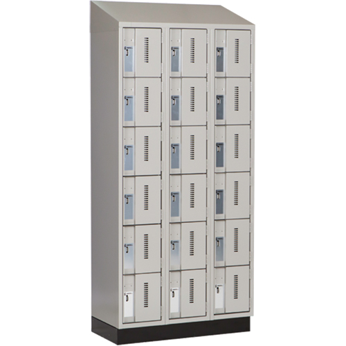 Concorde Heavy-Duty Lockers, 6 -tier, Bank of 3, 36" x 18" x 82", Steel, Grey, Welded (Assembled) Infinity Industrial Services Inc.