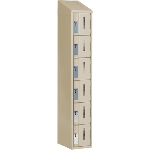 Concorde Heavy-Duty Lockers, 6 -tier, 12" x 18" x 78", Steel, Beige, Welded (Assembled) Infinity Industrial Services Inc.
